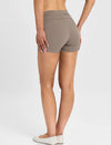 SPARK Shirred Waist Yoga Shorts for Women FNK26071