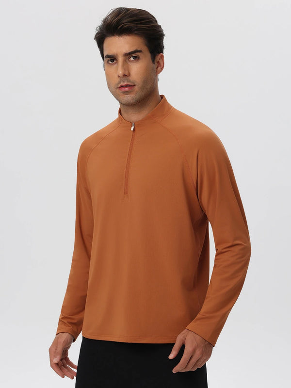 SPARK Men’s Half-Zip Lightweight Warm-Up Pullover Long Sleeve YEL61527