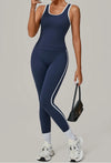 SPARK Color Block Naked-feel Fit Yoga Fitness Two-piece Set TF7709