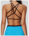 SPARK Women’s Cutout Crossover Back Naked-Feel Sports Bra ZC2578