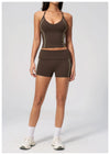 SPARK New Fashionable Contrast Color Yoga Outfit 2 Piece Set ZC4533