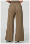 SPARK Women's Thickened Brushed Wide Leg Yoga Pants | Drawstring Waist Casual Trousers ZC9626-1