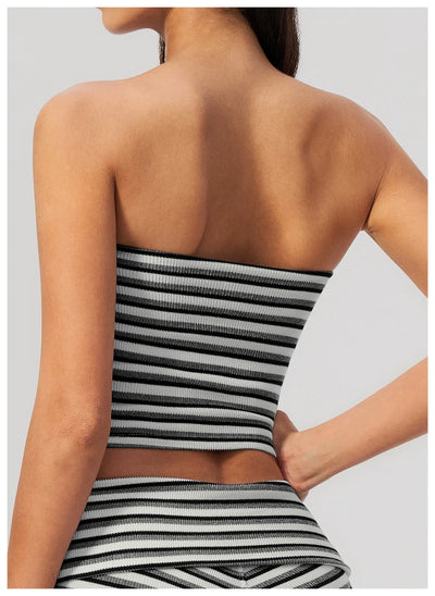 SPARK Women's New Striped Yoga Fitness Tube Top ZC4556