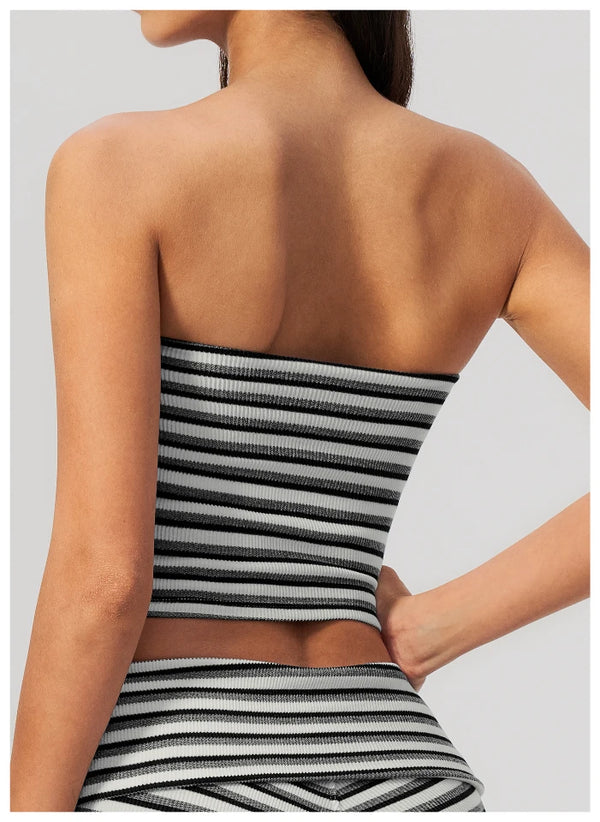 SPARK Women's New Striped Yoga Fitness Tube Top ZC4556