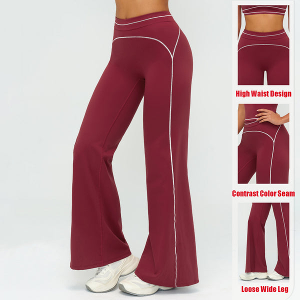 SPARK Contrast Color Wide Leg Pants Outdoor Sports Running Fitness ZC7028