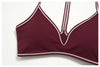 SPARK Women's Color-Block V-neck Halter Yoga Bra ZC9615