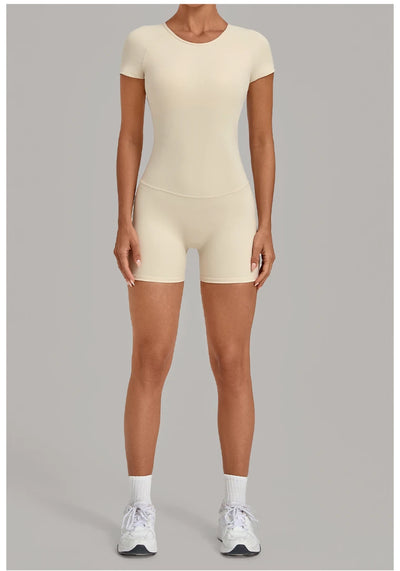 SPARK Women's Round Neck Backless Bodysuit with Adjustable Straps TF2701