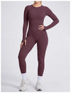 SPARK Women's Seamless Long Sleeve Open Back Yoga Jumpsuit RXW3003