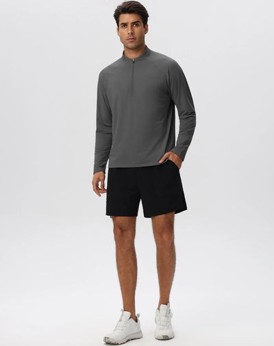 SPARK Men’s Half-Zip Lightweight Warm-Up Pullover Long Sleeve YEL61527