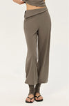 SPARK Women's Irregular Button Waist Wide Leg Pants DS126128