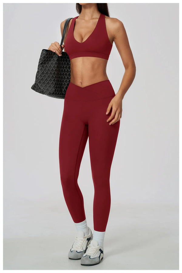 SPARK Women's Naked-Feel Cross Waist Yoga Leggings ZC2588