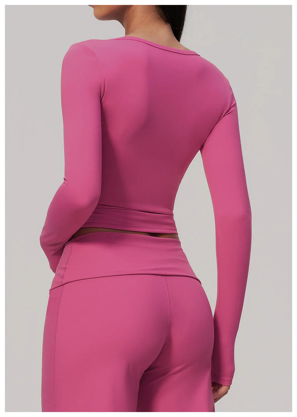 SPARK Women's Long-Sleeve High Stretch Slim-Fit Yoga Top ZC9599