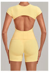SPARK Women's Hollow Back Quick Dry Yoga Short-Sleeve TF3098