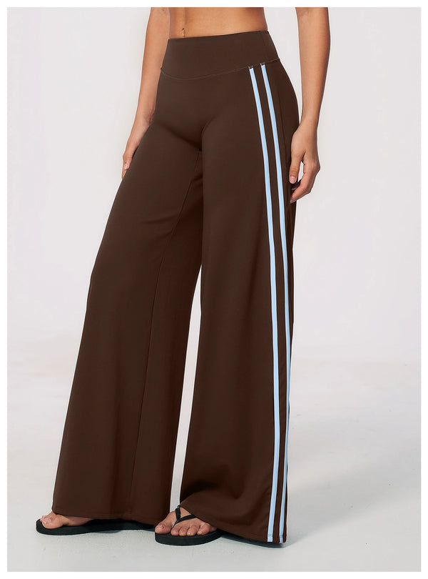 SPARK Women's Contrast Color Wide Leg Yoga Pants ZC3588