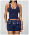 SPARK New Color-blocked Polka Dot Yoga Tank Top ZC4549