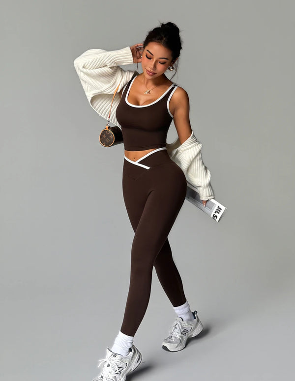 SPARK Seamless Women's Tank Top Yoga Two-piece Set ZJ520