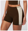 SPARK High Waist Color Block Peach Lift Butt Yoga Shorts ZC2567