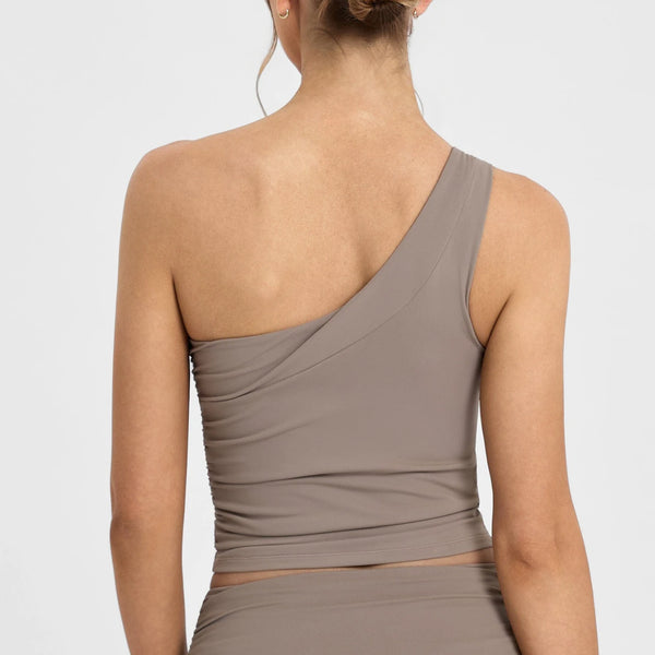 SPARK One-shoulder Twisted Yoga Tank Top for Women FNK26071