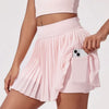 SPARK Elastic High Waist Slim With Pockets Tennis Skirt CY5227