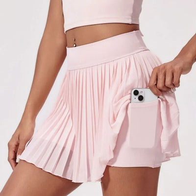 SPARK Elastic High Waist Slim With Pockets Tennis Skirt CY5227