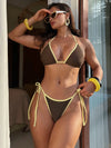 SPARK New Color-block Sexy Three-piece Bikini Set CHU651