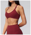 SPARK Women's Shockproof U-Neck Cross Back Yoga Sports Bra ZC5560