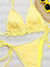 SPARK New Solid Color Ruffled Low-neck Bikini CHSG315R