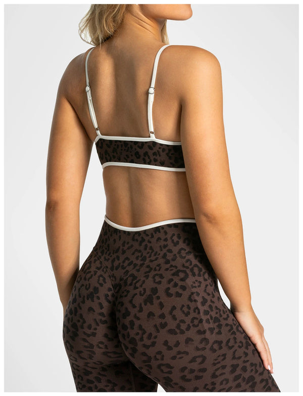 SPARK Seamless Leopard-print Yoga Fitness Bra RXW3006-2
