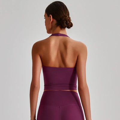 SPARK Women's Naked-Feel Halter Backless Yoga Tank Top LQ4150