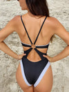 SPARK Deep V Sexy Black Swimsuit CS6772