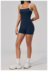 SPARK Women's Square Neck Backless Yoga Fitness Bodysuit ZC2134-2
