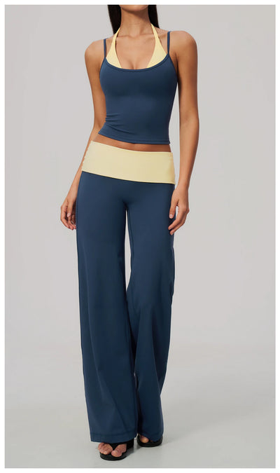 SPARK Women’s Color Block Halter Cami Yoga Tank Top ZC2585