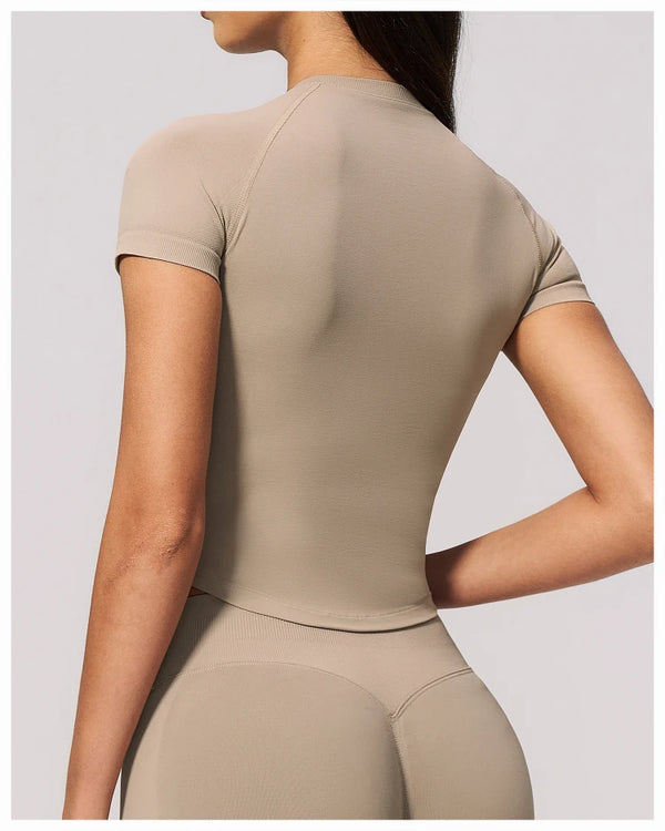 SPARK Seamless Short Sleeve Yoga Athletic Top ZC4535