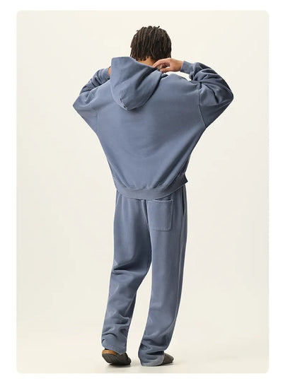 SPARK Unisex Washed-Style Plush-Lined Sweatshirt Set PL8305