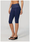 SPARK New Brushed Retro Polka Dot Fold-Over Yoga Capri ZC4549