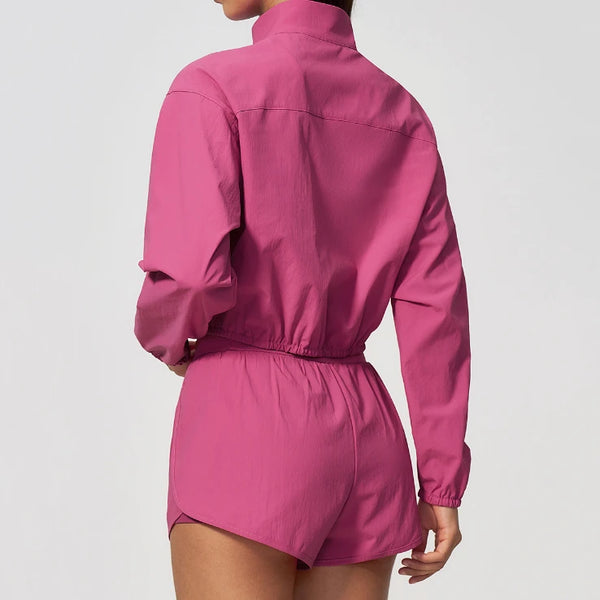 SPARK Women's Yoga Windbreaker Sun-Protective Stand-Collar Jacket ZC2136