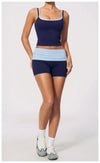 SPARK Women's Fold-Over Waist Naked-Feel Yoga Shorts ZC2570