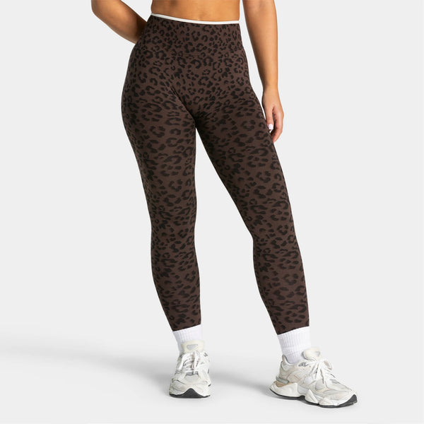 SPARK Seamless Leopard-print Yoga Fitness Leggings RXW3006-2