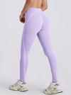 SPARK Contrast Color Twist High Waist Yoga Leggings QY6552