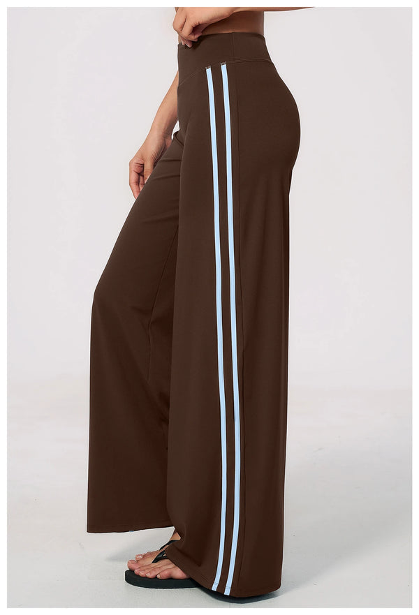 SPARK Women's Contrast Color Wide Leg Yoga Pants ZC3588