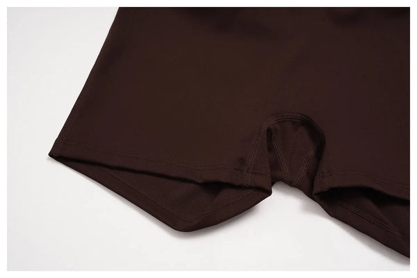 SPARK New Color-Block Cross Waist Yoga Athletic Shorts ZC2578