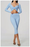 Spark Women's Long Sleeve Cropped Yoga Top ZC5529