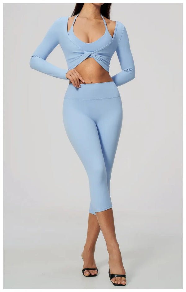 Spark Women's Long Sleeve Cropped Yoga Top ZC5529