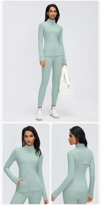 SPARK Women's Slim-Fit Zip-Up Yoga Jacket DQ26110