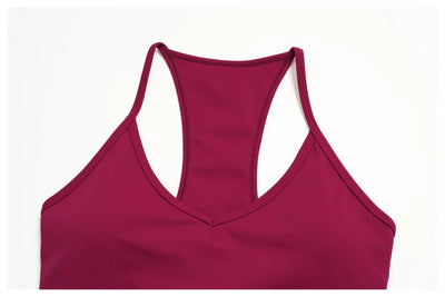 SPARK Women's Spaghetti Strap Halter Racerback Yoga Tank Top ZC5558