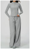 SPARK Women's Brushed Zip-Up Yoga Jacket | Stand Collar Workout & Running Jacket ZC9626-1