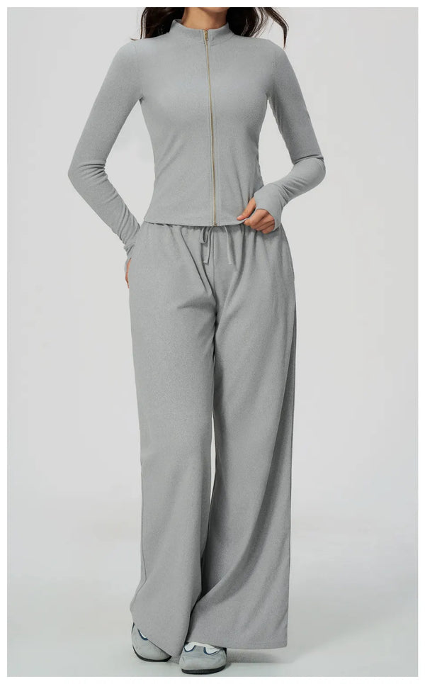 SPARK Women's Brushed Zip-Up Yoga Jacket | Stand Collar Workout & Running Jacket ZC9626-1