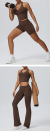 SPARK Women's Halter Neck Yoga Tank Top Open Back YEL62125