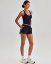 SPARK Women's Racerback Tank Top&Quick Dry Shorts 2 Piece Yoga Set LQ4123