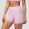 SPARK Contrast Color High Waist Yoga Shorts ZC2036
